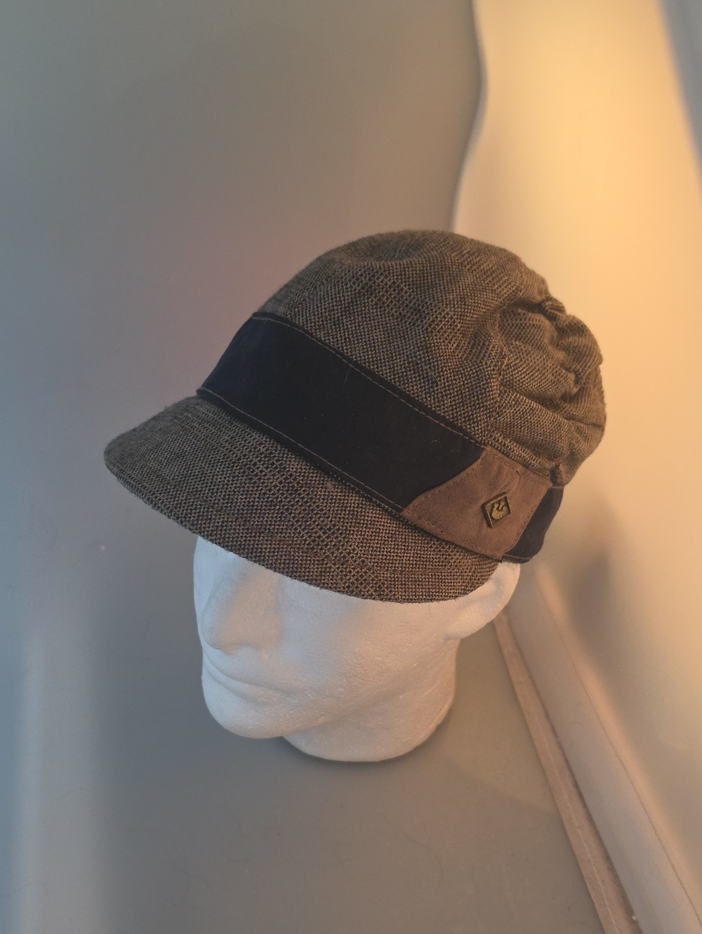 Brown And Navy Women's Cadet Hat Medium